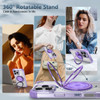 Vivid Hybrid MagSafe Case with Rotating Ring Stand for iPhone 16 Pro Max - Purple
