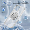 Vivid Hybrid MagSafe Case with Rotating Ring Stand for iPhone 16 Pro - Clear