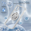 Vivid Hybrid MagSafe Case with Rotating Ring Stand for iPhone 16 - Clear