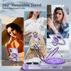 Vivid Hybrid MagSafe Case with Rotating Ring Stand for iPhone 16 - Purple