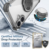 Vivid Hybrid MagSafe Case with Rotating Ring Stand for iPhone 16 Plus - Smoke