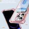 Vivid Hybrid Case with Card Slot for iPhone 16 Pro - Pink