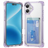 Vivid Hybrid Case with Card Slot for iPhone 16 - Purple