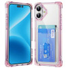 Vivid Hybrid Case with Card Slot for iPhone 16 - Pink