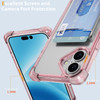 Vivid Hybrid Case with Card Slot for iPhone 16 Plus - Pink