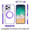 Clarity Collection MagSafe Case with Camera Ring Stand for iPhone 16 Pro Max - Purple