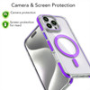 Clarity Collection MagSafe Case with Camera Ring Stand for iPhone 16 Pro Max - Purple