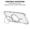 Clarity Collection MagSafe Case with Camera Ring Stand for iPhone 16 - Grey