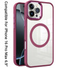 Perfect Crystal Clear MagSafe Case for iPhone 16 Pro Max - Burgundy