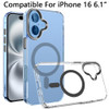 Crystal Clear Transparency MagSafe Case for iPhone 16 - Black
