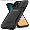 Combat Tough Series Hybrid Case with Camera Lens Cover for iPhone 16 Pro Max - Black