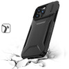 Combat Tough Series Hybrid Case with Camera Lens Cover for iPhone 16 Pro Max - Black