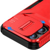 Combat Tough Series Hybrid Case with Camera Lens Cover for iPhone 16 Pro Max - Red