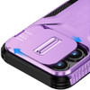Combat Tough Series Hybrid Case with Camera Lens Cover for iPhone 16 Pro Max - Purple