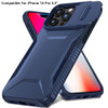 Combat Tough Series Hybrid Case with Camera Lens Cover for iPhone 16 Pro - Blue