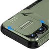Combat Tough Series Hybrid Case with Camera Lens Cover for iPhone 16 Pro - Green