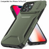 Combat Tough Series Hybrid Case with Camera Lens Cover for iPhone 16 Pro - Green
