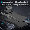 Combat Tough Series Hybrid Case with Camera Lens Cover for iPhone 16 - Black