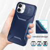 Combat Tough Series Hybrid Case with Camera Lens Cover for iPhone 16 - Blue