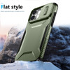 Combat Tough Series Hybrid Case with Camera Lens Cover for iPhone 16 - Green