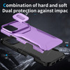 Combat Tough Series Hybrid Case with Camera Lens Cover for iPhone 16 - Purple