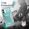 Combat Tough Series Hybrid Case with Camera Lens Cover for iPhone 16 - Teal Pink