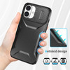 Combat Tough Series Hybrid Case with Camera Lens Cover for iPhone 16 Plus - Black