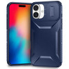 Combat Tough Series Hybrid Case with Camera Lens Cover for iPhone 16 Plus - Blue
