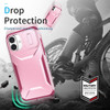 Combat Tough Series Hybrid Case with Camera Lens Cover for iPhone 16 Plus - Pink Burgundy