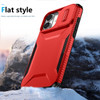 Combat Tough Series Hybrid Case with Camera Lens Cover for iPhone 16 Plus - Red