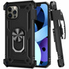 Military Grade Hybrid Case with Belt Clip Holster for iPhone 16 Pro Max - Black