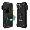 Military Grade Hybrid Case with Belt Clip Holster for iPhone 16 Pro Max - Black