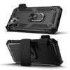 Military Grade Hybrid Case with Belt Clip Holster for iPhone 16 Pro Max - Black
