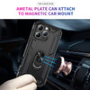 Military Grade Hybrid Case with Belt Clip Holster for iPhone 16 Pro Max - Black
