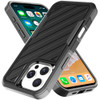 Military Grade Noble Hybrid Armor Case with Belt Clip Holster for iPhone 16 Pro - Black Grey