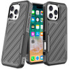 Military Grade Noble Hybrid Armor Case with Belt Clip Holster for iPhone 16 Pro - Black Grey