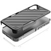 Military Grade Noble Hybrid Armor Case with Belt Clip Holster for iPhone 16 Plus - Black Grey
