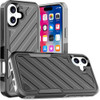 Military Grade Noble Hybrid Armor Case with Belt Clip Holster for iPhone 16 Plus - Black Grey