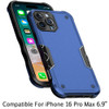 Military Grade Shockproof Hybrid Armor Case for iPhone 16 Pro Max - Blue
