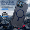 Military Grade TUFF Hybrid Armor Case with MagSafe for iPhone 16 Pro - Blue