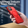 Military Grade TUFF Hybrid Armor Case with MagSafe for iPhone 16 Pro - Red