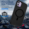 Military Grade TUFF Hybrid Armor Case with MagSafe for iPhone 16 - Black