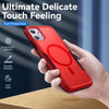 Military Grade TUFF Hybrid Armor Case with MagSafe for iPhone 16 - Red
