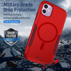 Military Grade TUFF Hybrid Armor Case with MagSafe for iPhone 16 Plus - Red