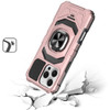Military Grade Robotic Series Hybrid Case with Ring Grip for iPhone 16 Pro Max - Rose Gold