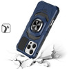 Military Grade Robotic Series Hybrid Case with Ring Grip for iPhone 16 Pro - Blue