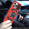 Military Grade Robotic Series Hybrid Case with Ring Grip for iPhone 16 Pro - Red