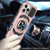 Military Grade Robotic Series Hybrid Case with Ring Grip for iPhone 16 Pro - Rose Gold
