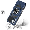 Military Grade Robotic Series Hybrid Case with Ring Grip for iPhone 16 - Blue
