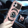 Military Grade Robotic Series Hybrid Case with Ring Grip for iPhone 16 - Rose Gold